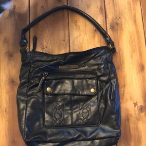Black vegan purse